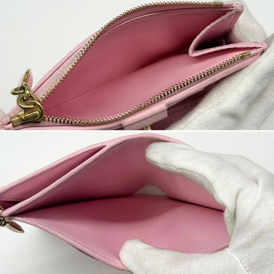 ✨超極美品 希少✨ルイヴィトン アンプラント リサ 二つ折り財布 コットンピンク