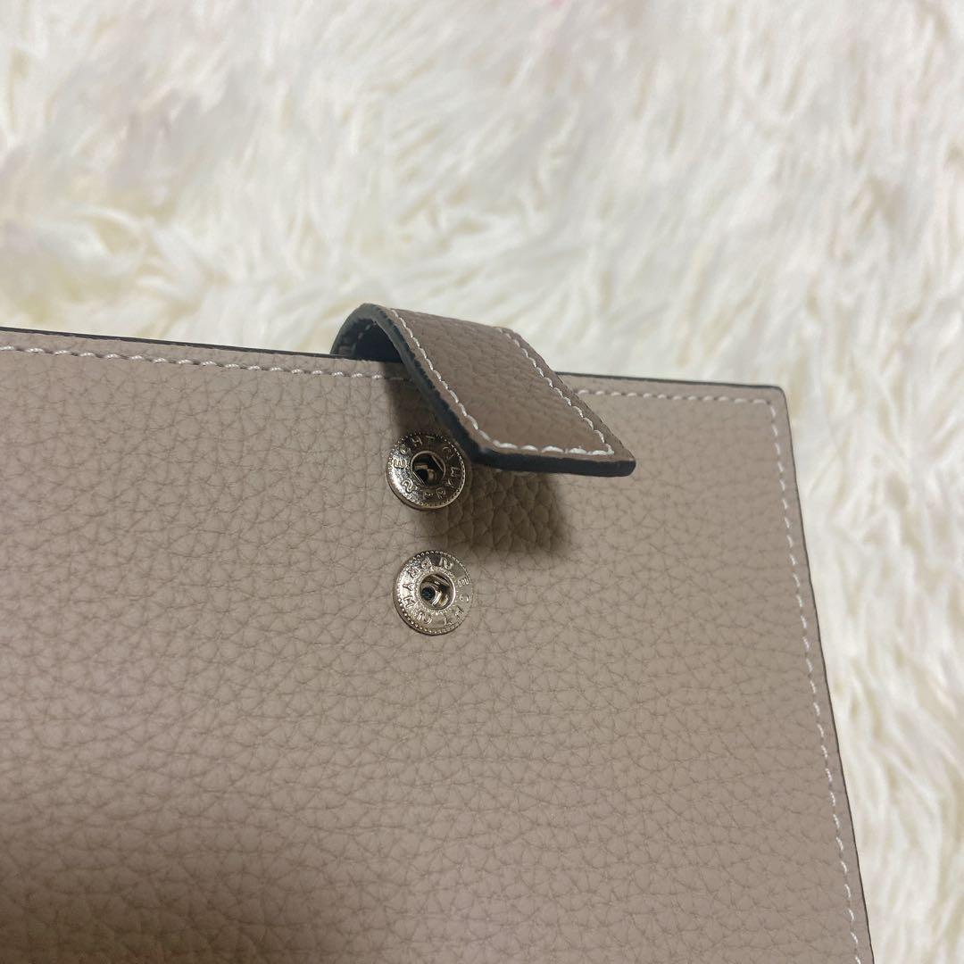極美品✨BONAVENTURA✨ベルテッド✨ミディアム ウォレット✨グレージュ