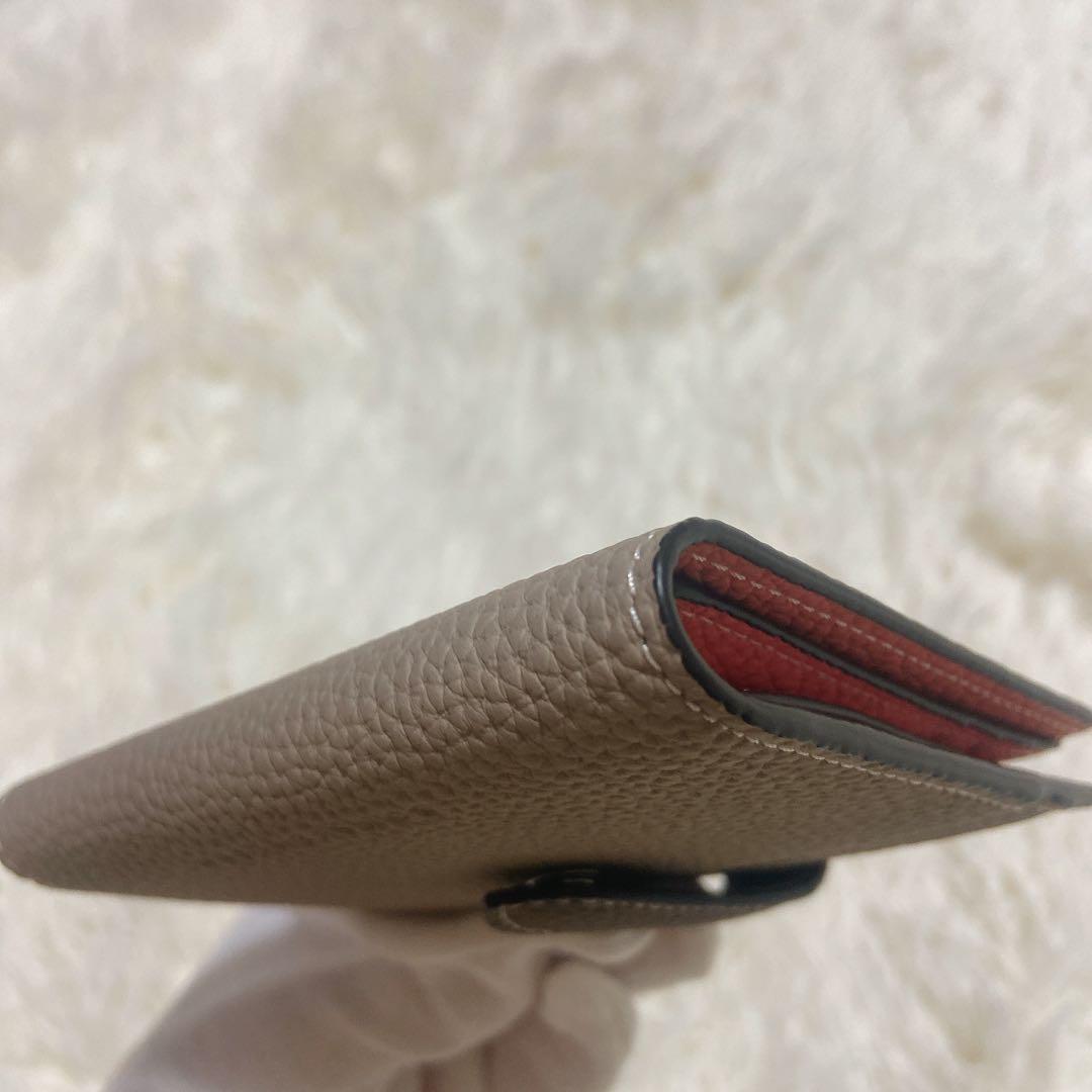 極美品✨BONAVENTURA✨ベルテッド✨ミディアム ウォレット✨グレージュ