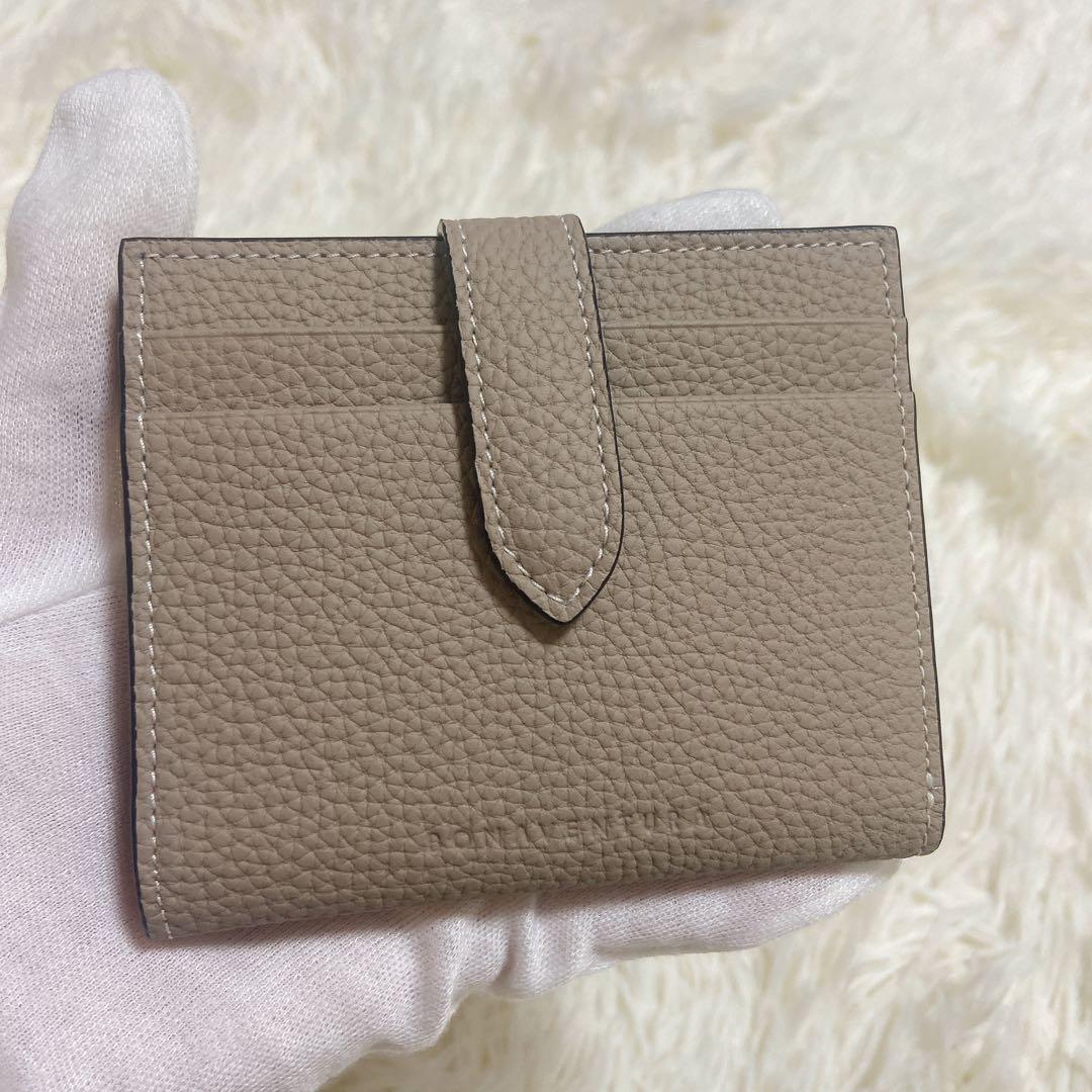 極美品✨BONAVENTURA✨ベルテッド✨ミディアム ウォレット✨グレージュ