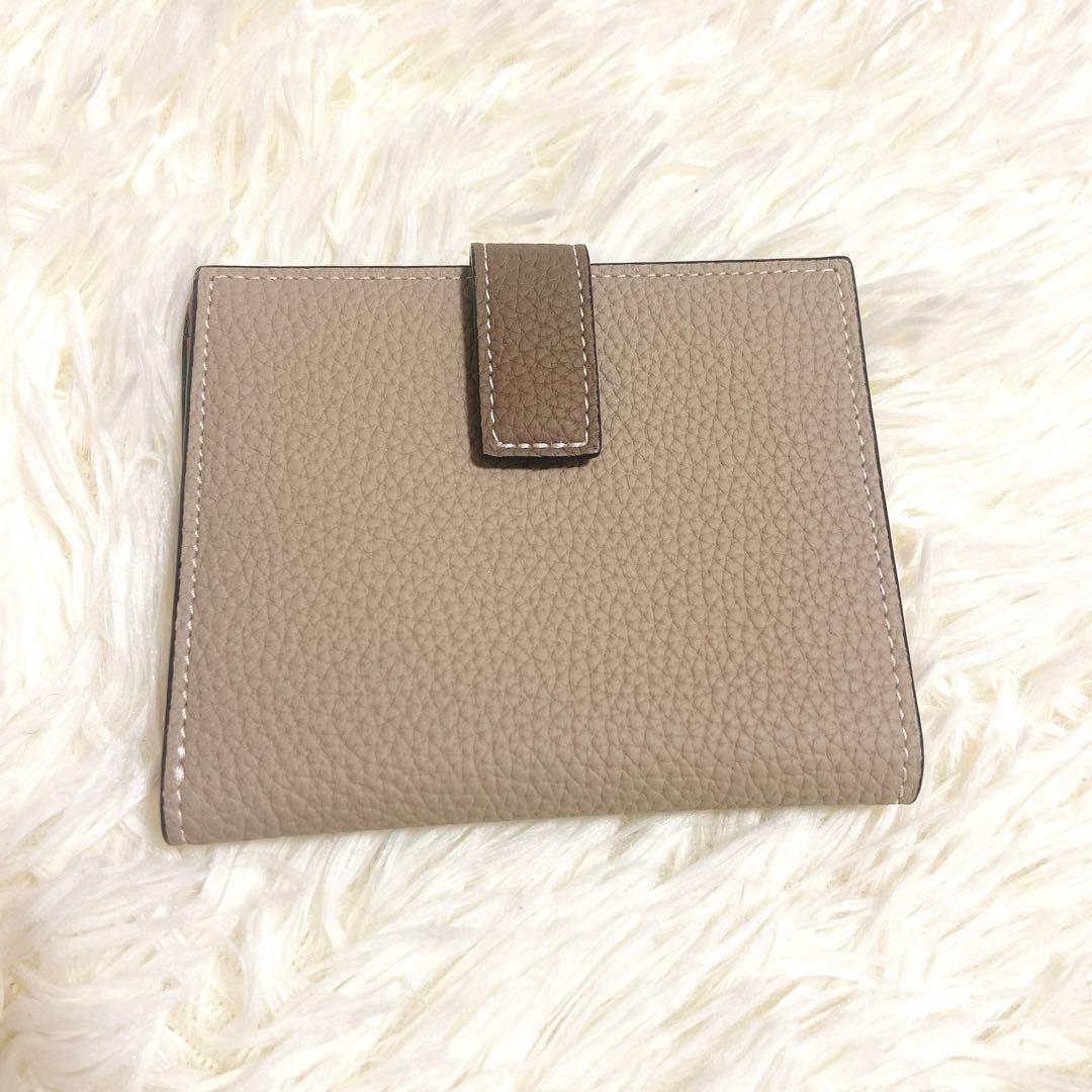 極美品✨BONAVENTURA✨ベルテッド✨ミディアム ウォレット✨グレージュ