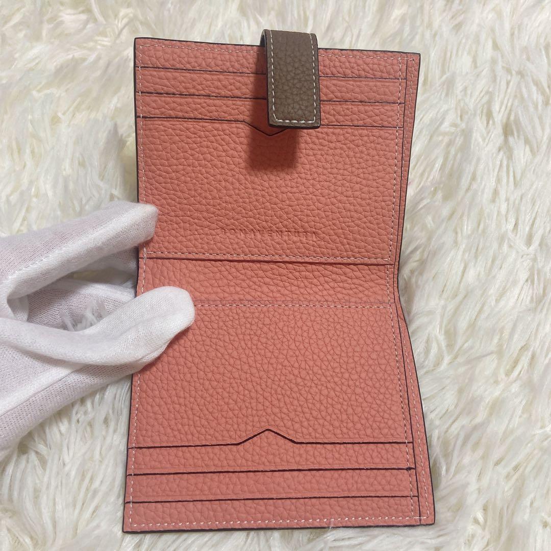 極美品✨BONAVENTURA✨ベルテッド✨ミディアム ウォレット✨グレージュ