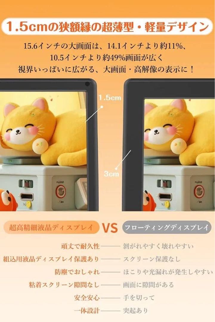 【新品未使用】ポータブルDVD 超大画面 17.9型　プレイヤー15.6インチ