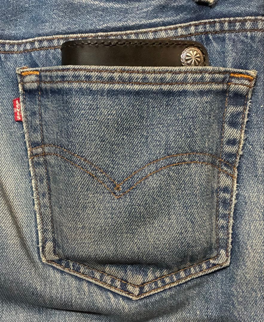 トラッカーウォレット　ミドル　シルバー925コンチョ　インディアンジュエリー