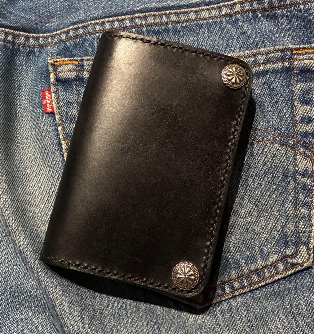 トラッカーウォレット　ミドル　シルバー925コンチョ　インディアンジュエリー