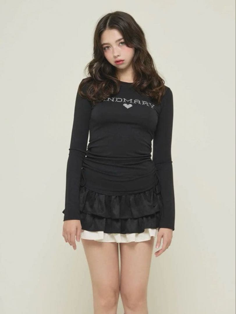 スカート Mel gather skirt brack andmary S