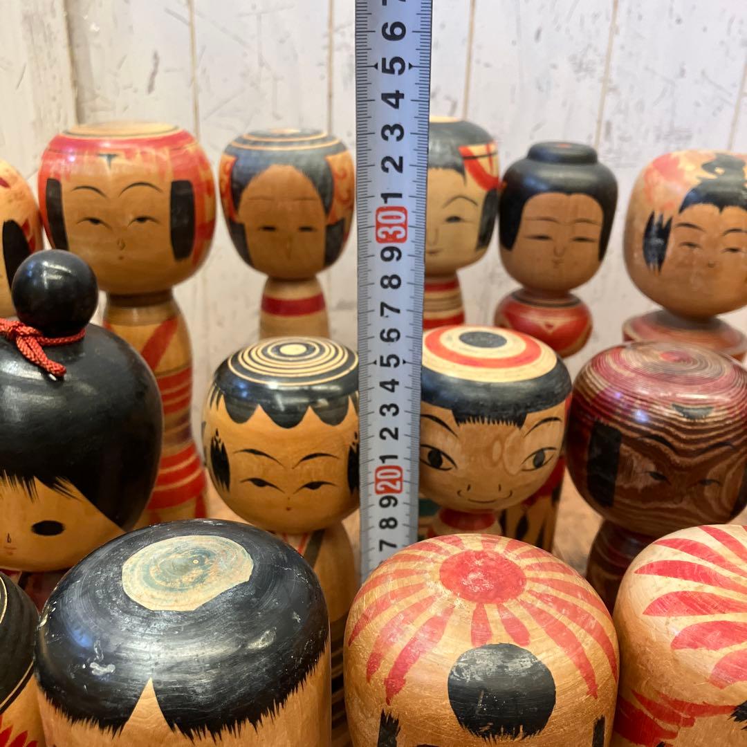 昭和レトロ 伝統工芸 郷土玩具 木製 創作 こけし 小芥子 18体 まとめ売り