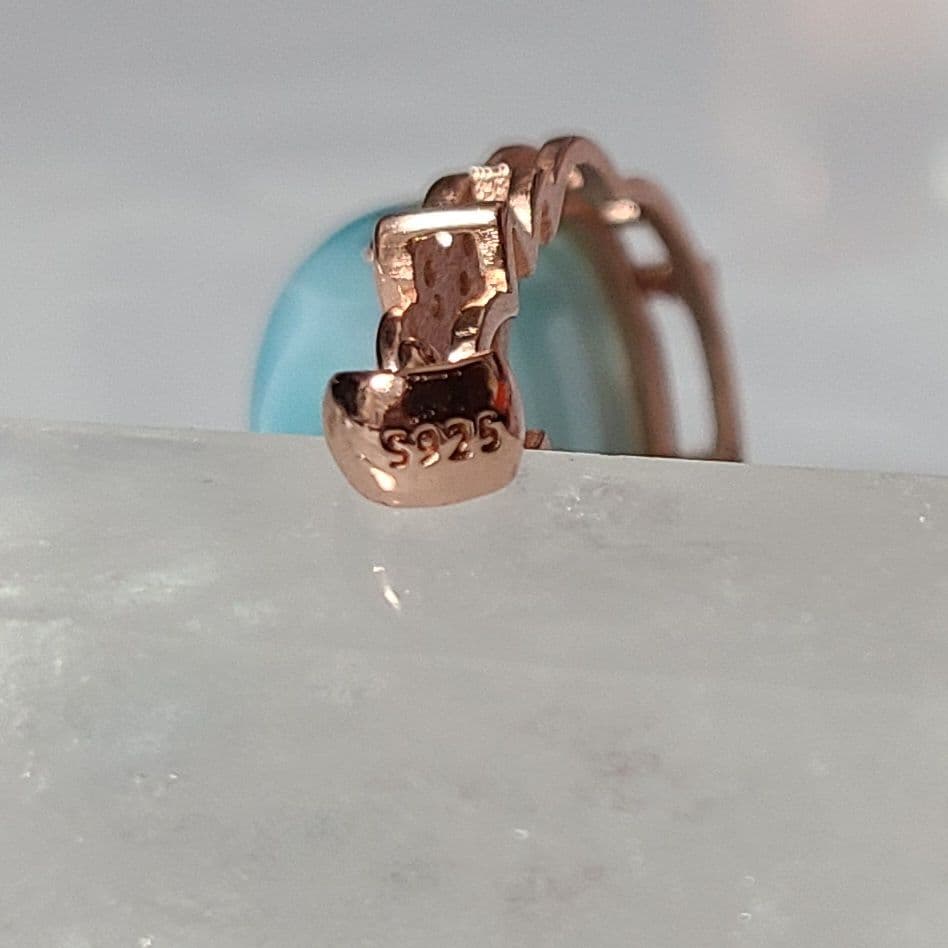 ラリマー 天然石 高品質 ペンダント トップ ネックレス ピンクゴールド ②