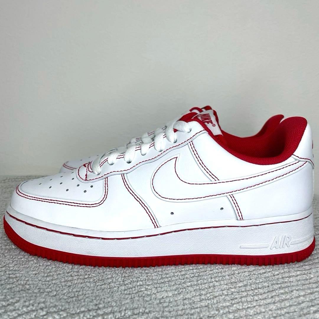 【美品】NIKE エアフォース1 ’07 STITCH Radiant Red