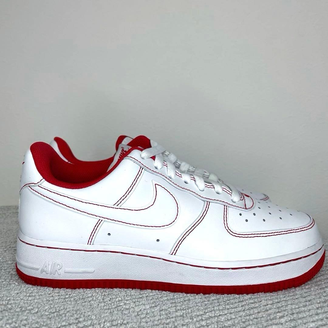 【美品】NIKE エアフォース1 ’07 STITCH Radiant Red