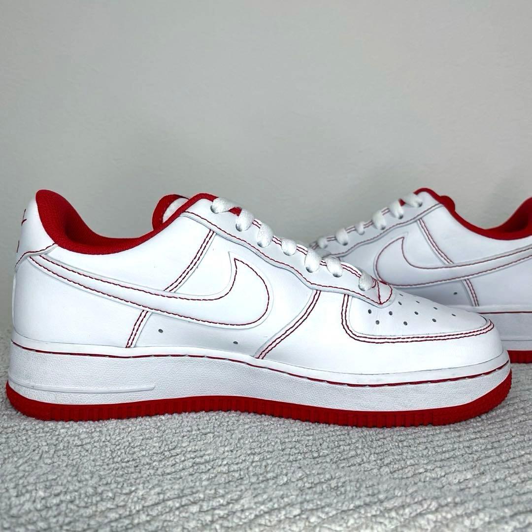 【美品】NIKE エアフォース1 ’07 STITCH Radiant Red