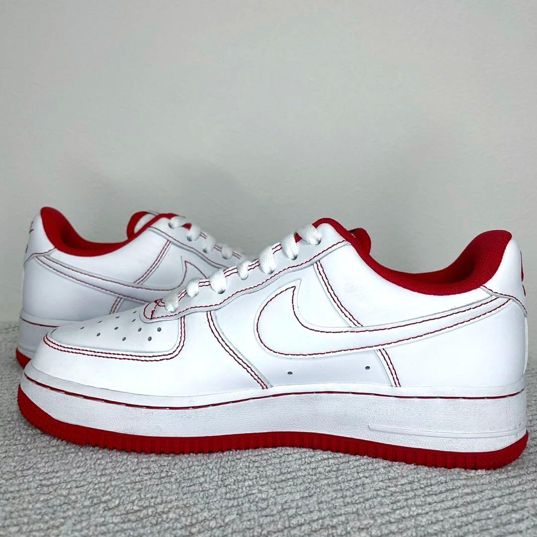 【美品】NIKE エアフォース1 ’07 STITCH Radiant Red