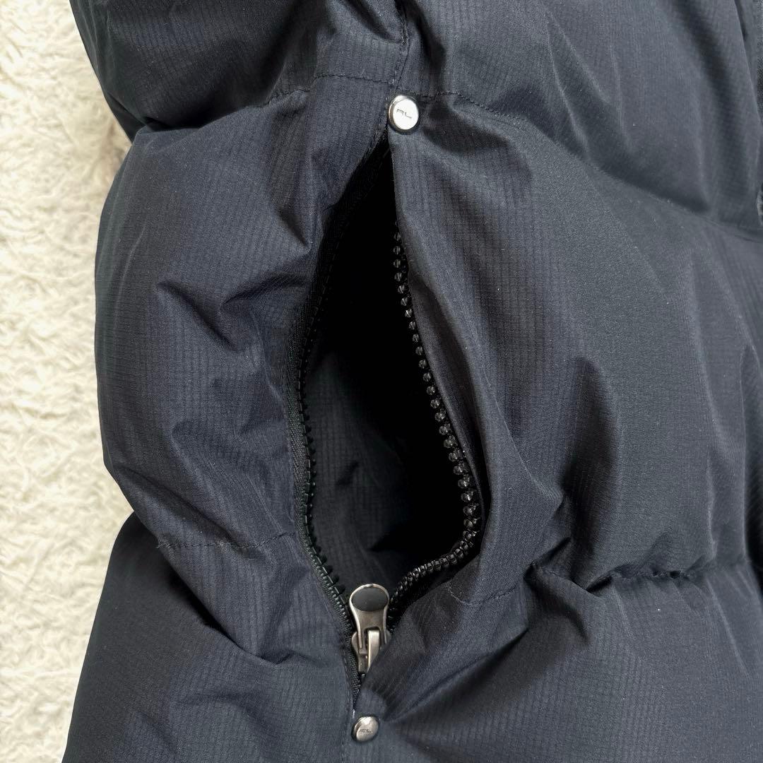 ✨美品・ビッグポニー✨ラルフローレン　ダウンベスト　刺繍　現行タグ　ブラック　M