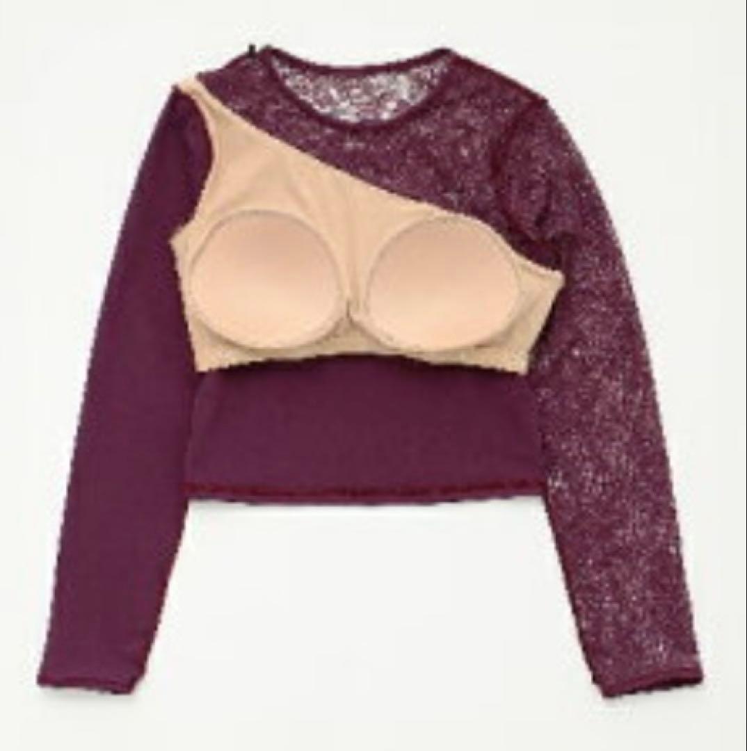 チャコット　新品　レースコンビ　トップス　L バレエ　ヨガ