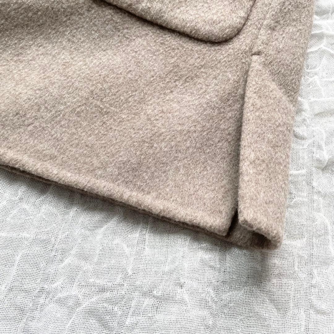 【美品】スピックアンドスパン ノーカラーリバーコート ミドル丈 オーバーコート