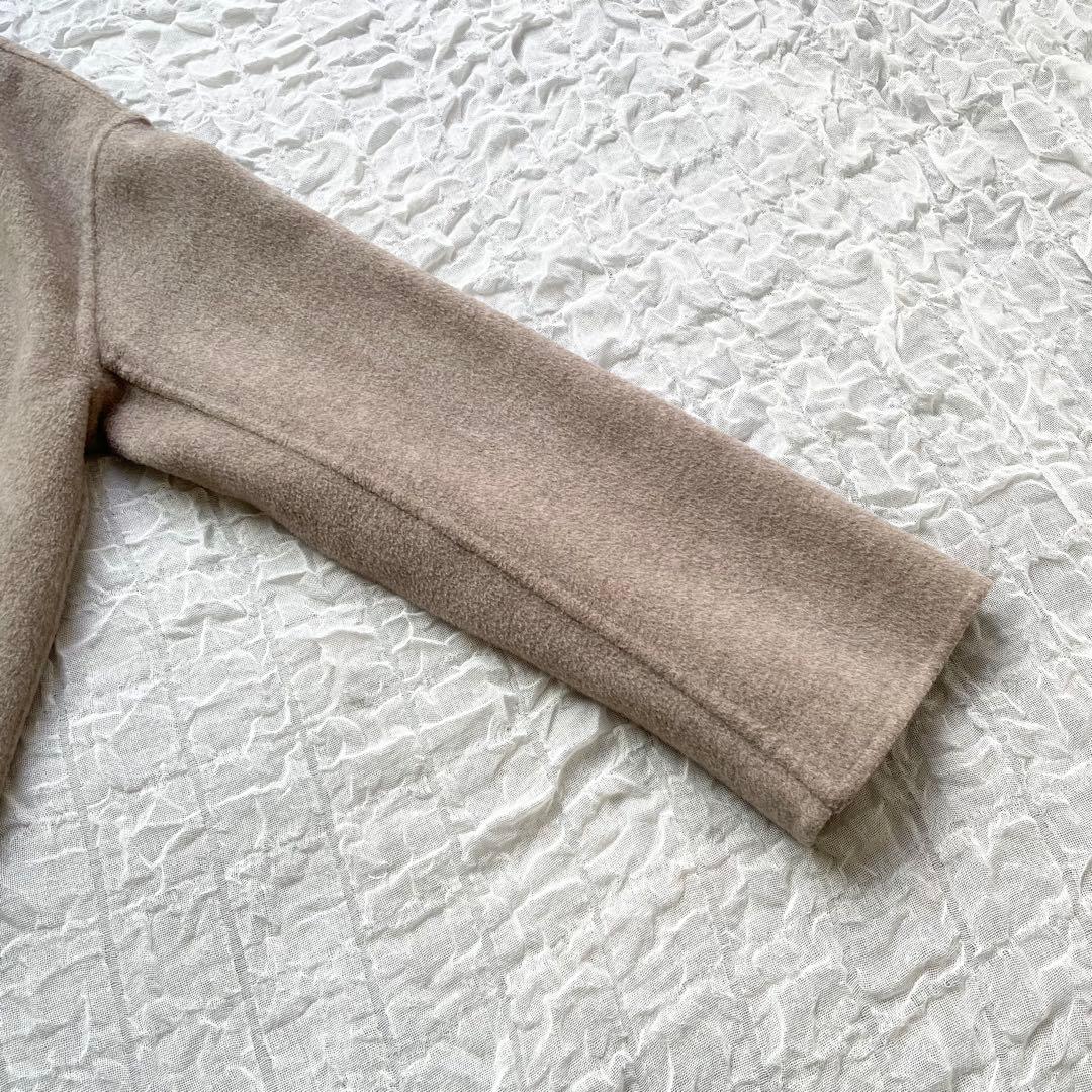 【美品】スピックアンドスパン ノーカラーリバーコート ミドル丈 オーバーコート