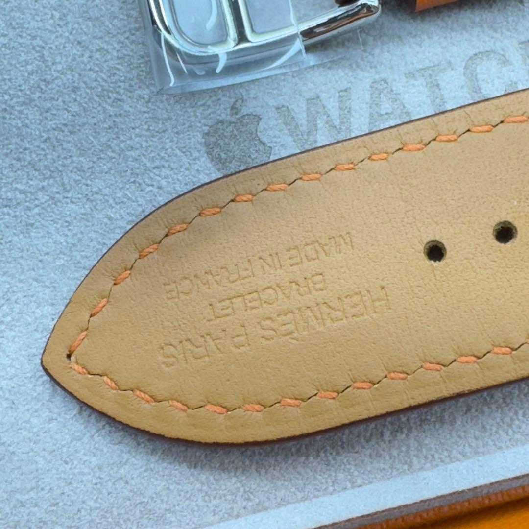 2745 Apple Watch エルメス　オレンジレザー　スイフト　バンド