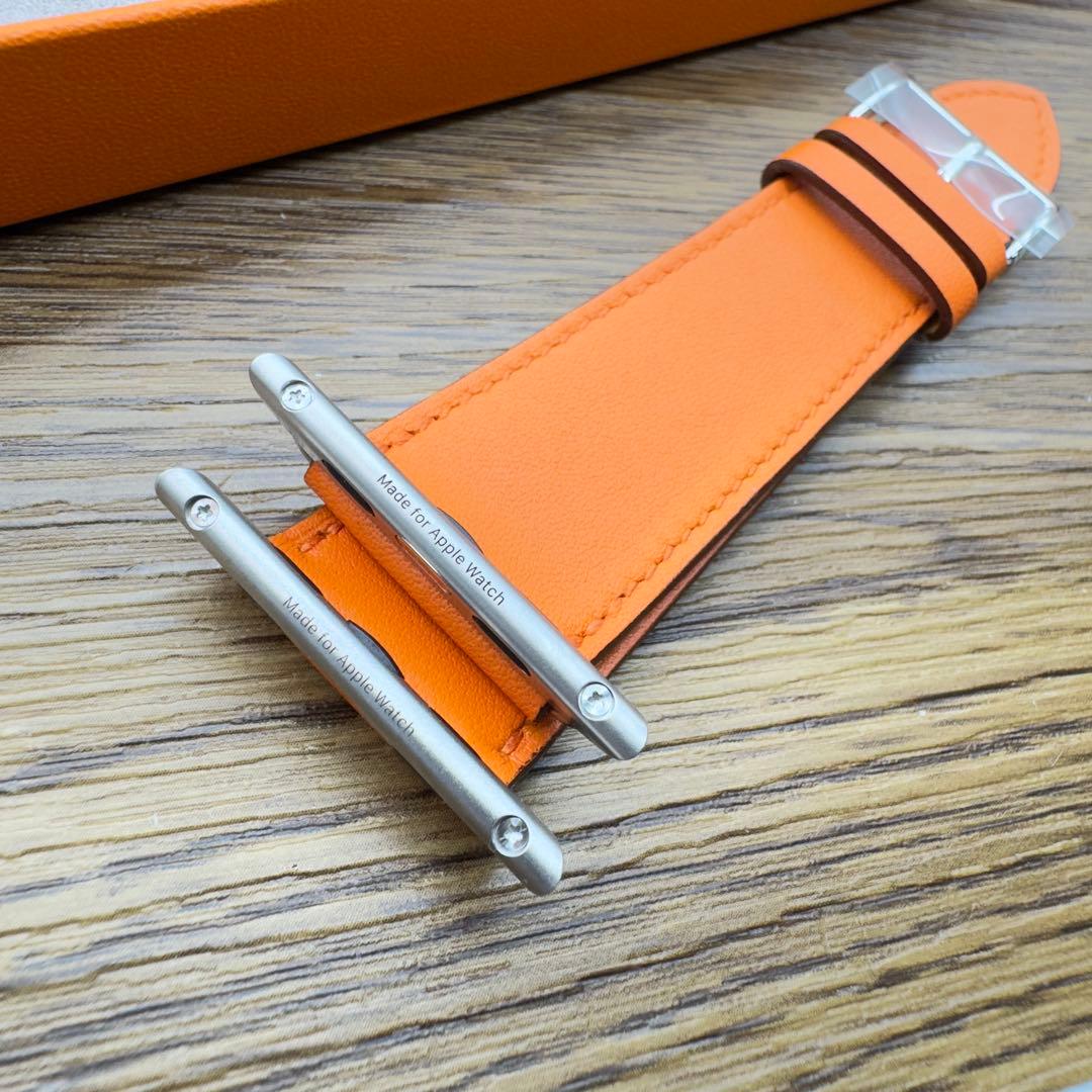 2745 Apple Watch エルメス　オレンジレザー　スイフト　バンド