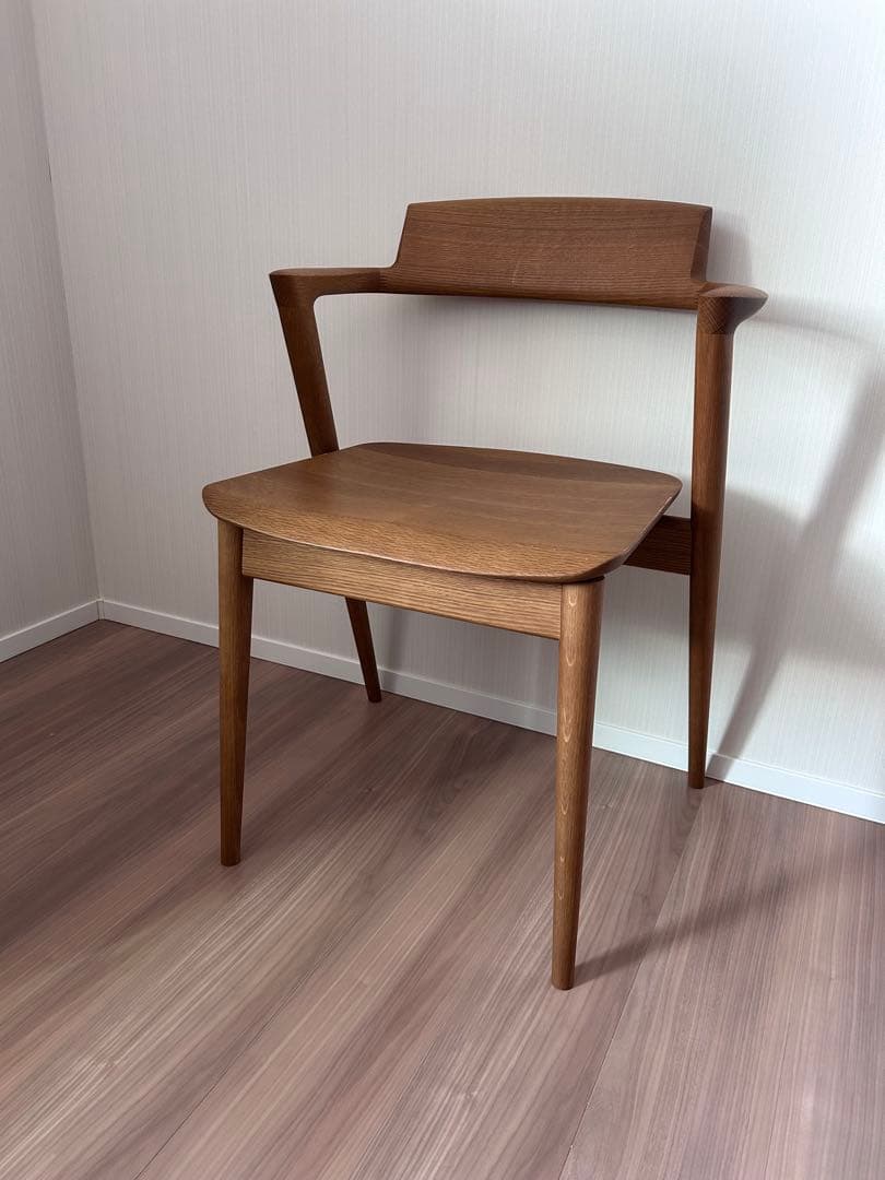 はな＊　飛騨産業 SEOTO セミアームチェア 2脚目有 N5 板座②