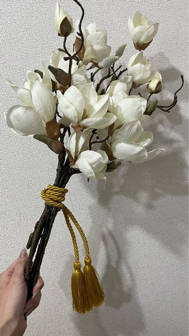 ウエディングブーケ　和装　アーティシャルフラワー　白木蓮　マグノリア