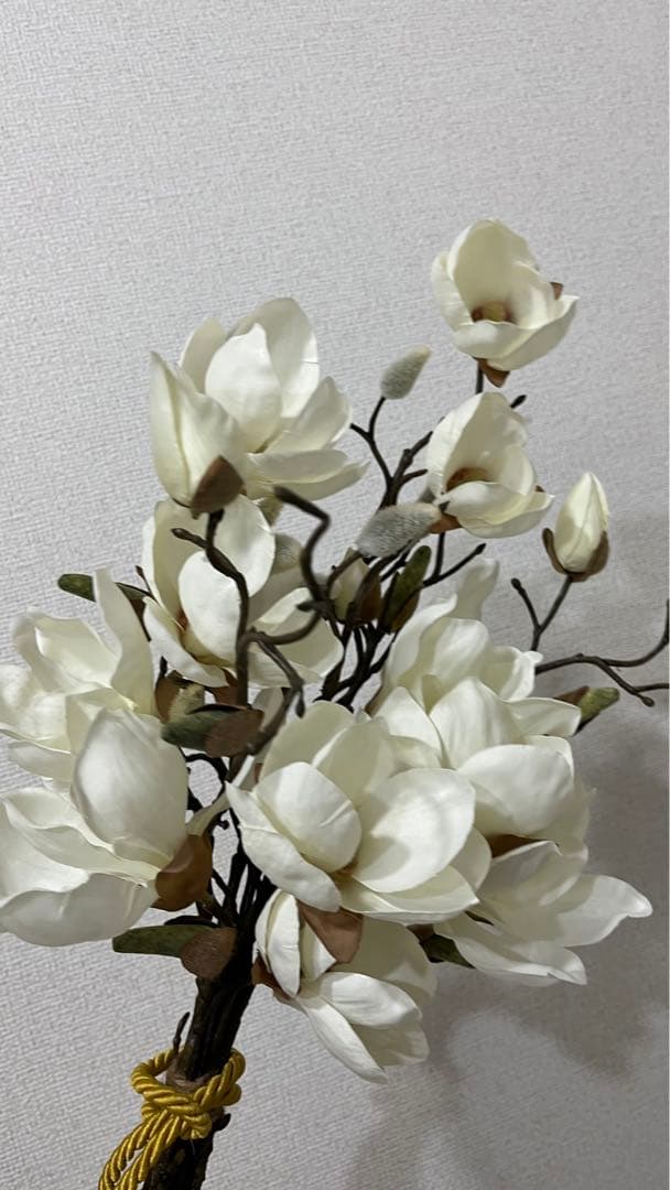ウエディングブーケ　和装　アーティシャルフラワー　白木蓮　マグノリア