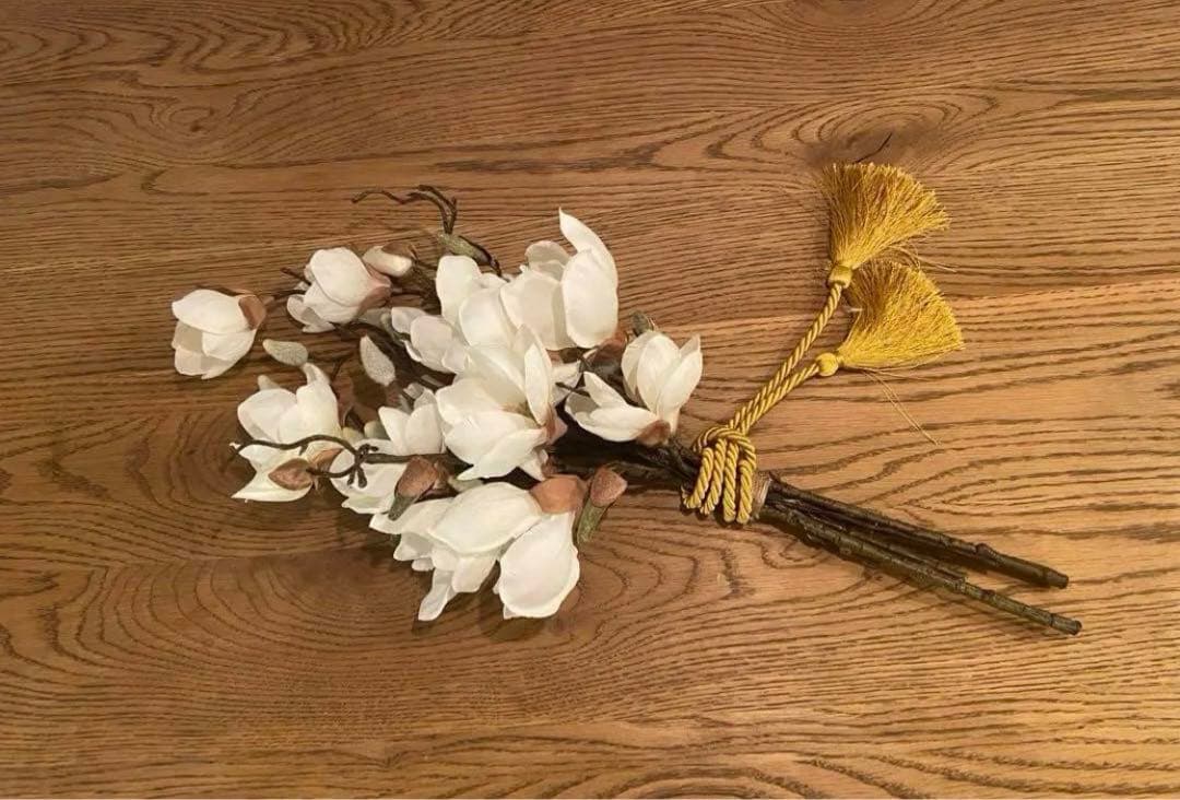 ウエディングブーケ　和装　アーティシャルフラワー　白木蓮　マグノリア