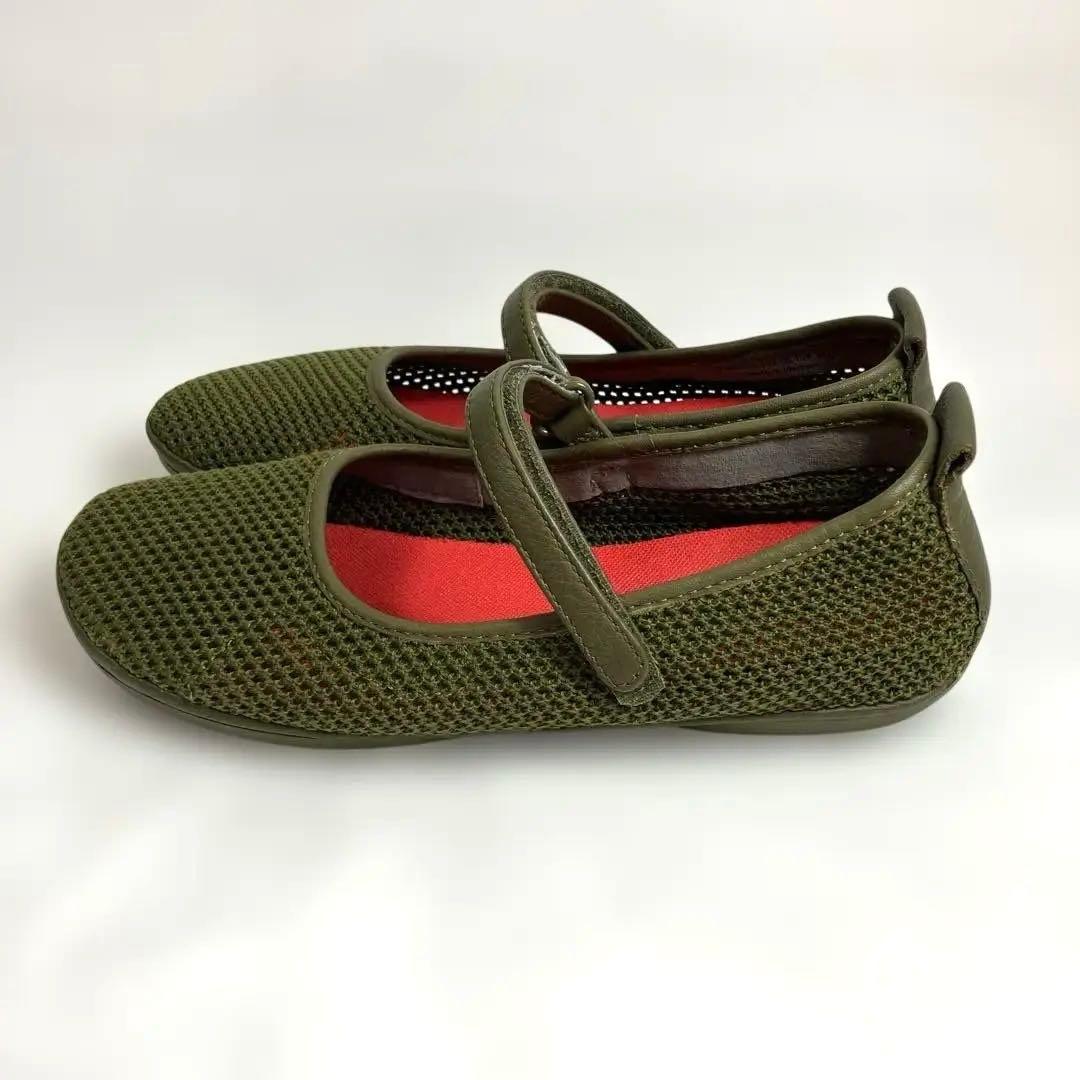 専用★美品 カンペール 【24cm】 ライトニナ フラットシューズ カーキ 38