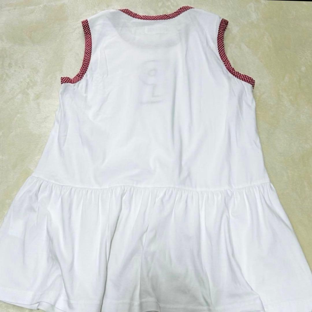 ピンクハウス 日本製 未使用 ギンガムチェック ロゴ チュニックカットソーP42