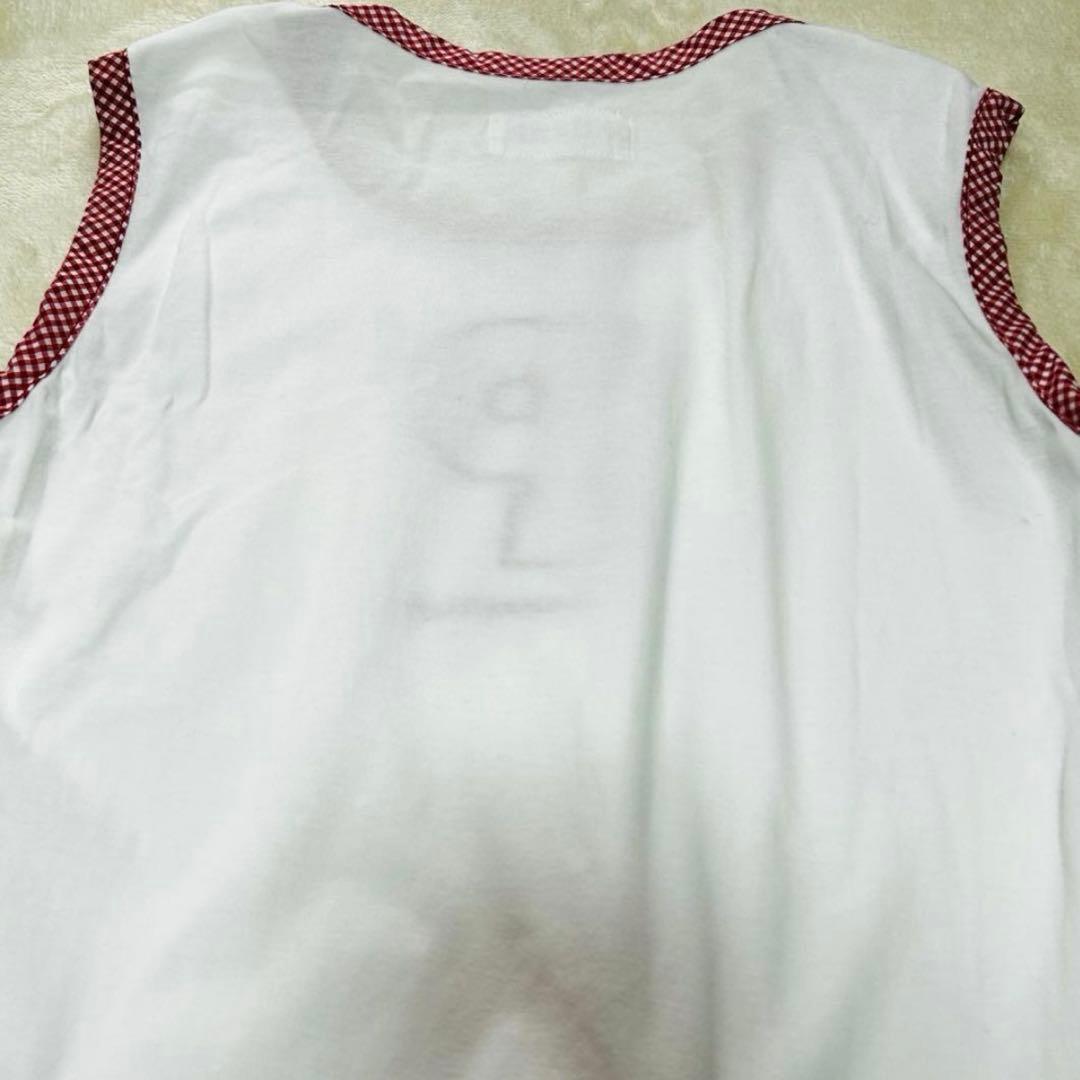 ピンクハウス 日本製 未使用 ギンガムチェック ロゴ チュニックカットソーP42