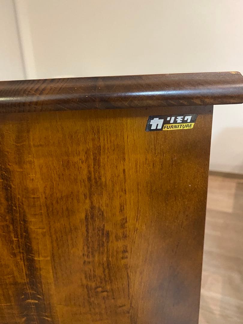 カリモクコロニアル木製クラシック電話台 ライティングビューロ　ろくろ調