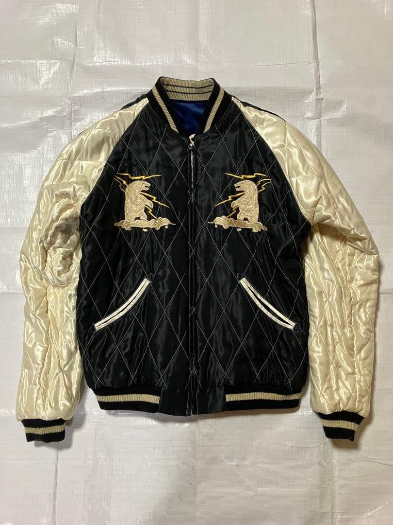 と*助様 テーラー東洋 スカジャン 別珍 L tt14467 アラスカンイーグル