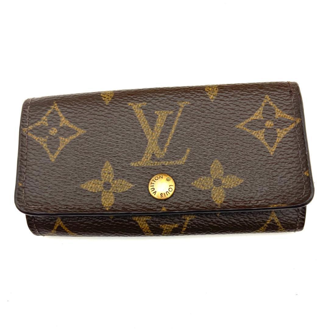 【極美品】ルイヴィトン キーケース モノグラム ミュルティクレ4　ブラウン
