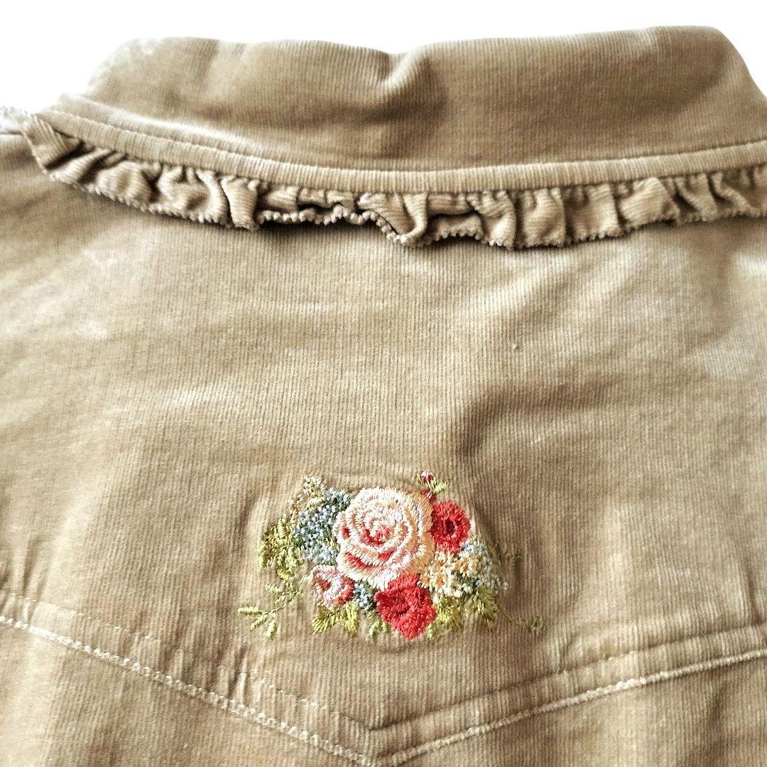 PINK HOUSE ピンクハウス コーデュロイ 薔薇 刺繍 ワンピース
