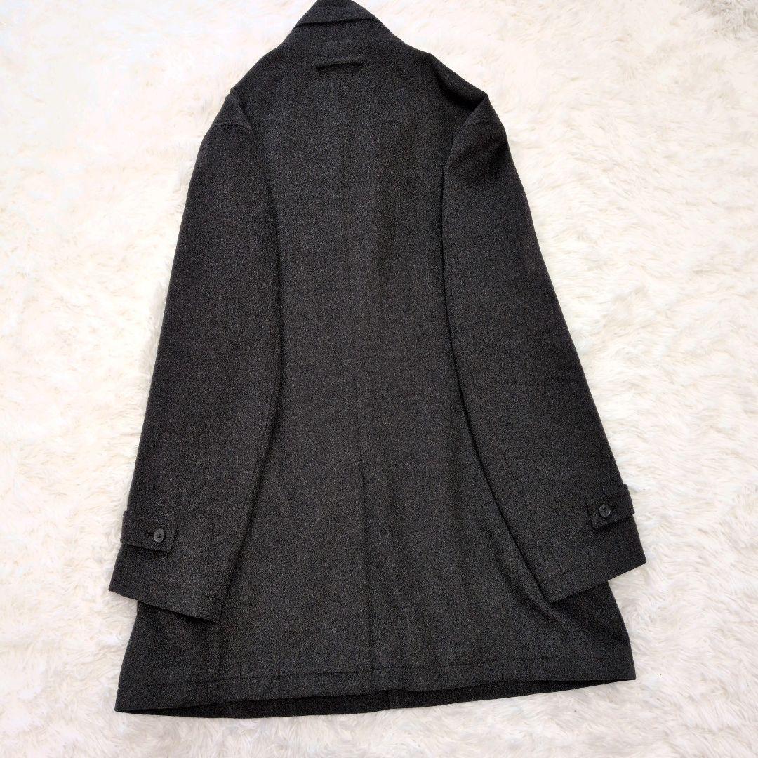 【極美品】バーニーズニューヨーク☆カシミヤ　二重ジップ　コート　メンズ