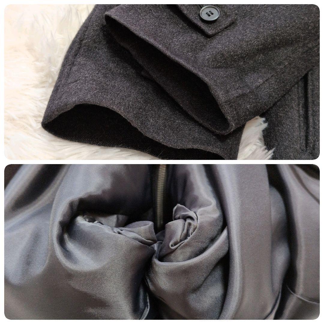 【極美品】バーニーズニューヨーク☆カシミヤ　二重ジップ　コート　メンズ