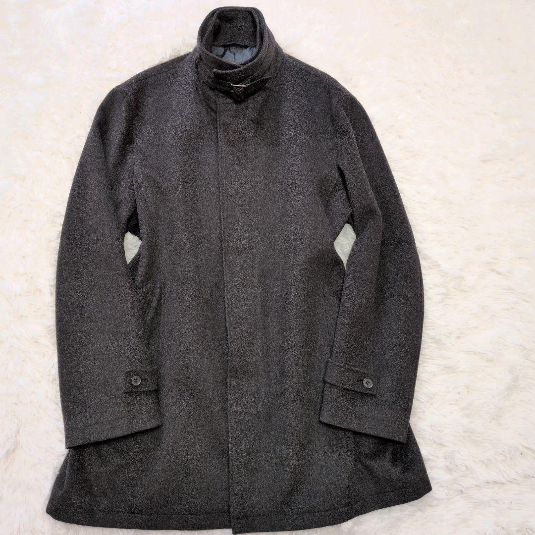 【極美品】バーニーズニューヨーク☆カシミヤ　二重ジップ　コート　メンズ