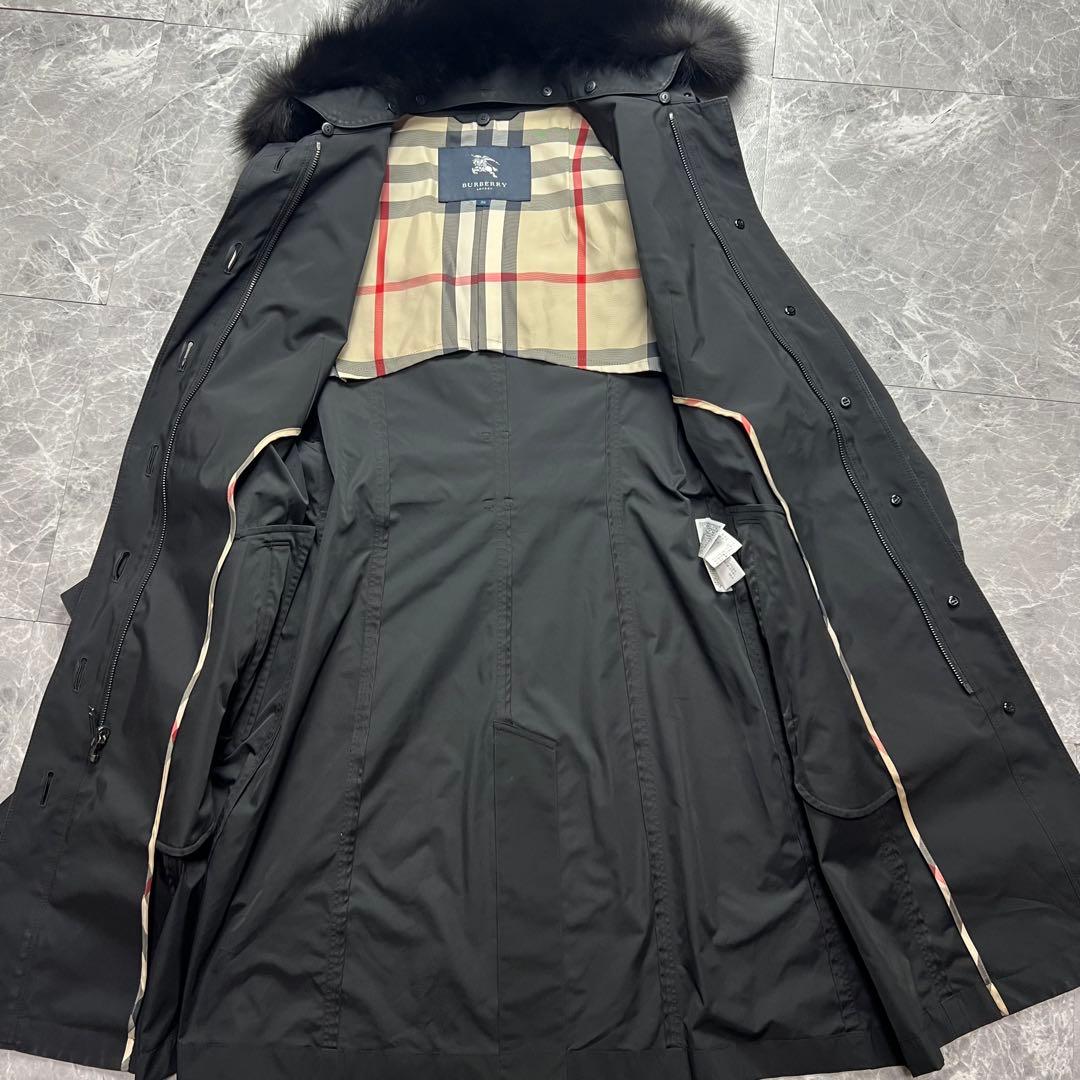美品♡バーバリーロンドン　5way フォックスファー　ダウンコート　黒　M 38