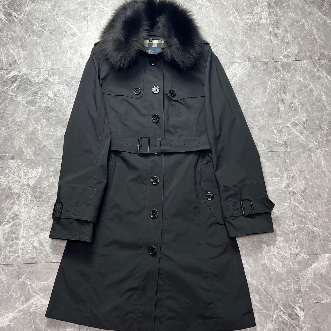 美品♡バーバリーロンドン　5way フォックスファー　ダウンコート　黒　M 38