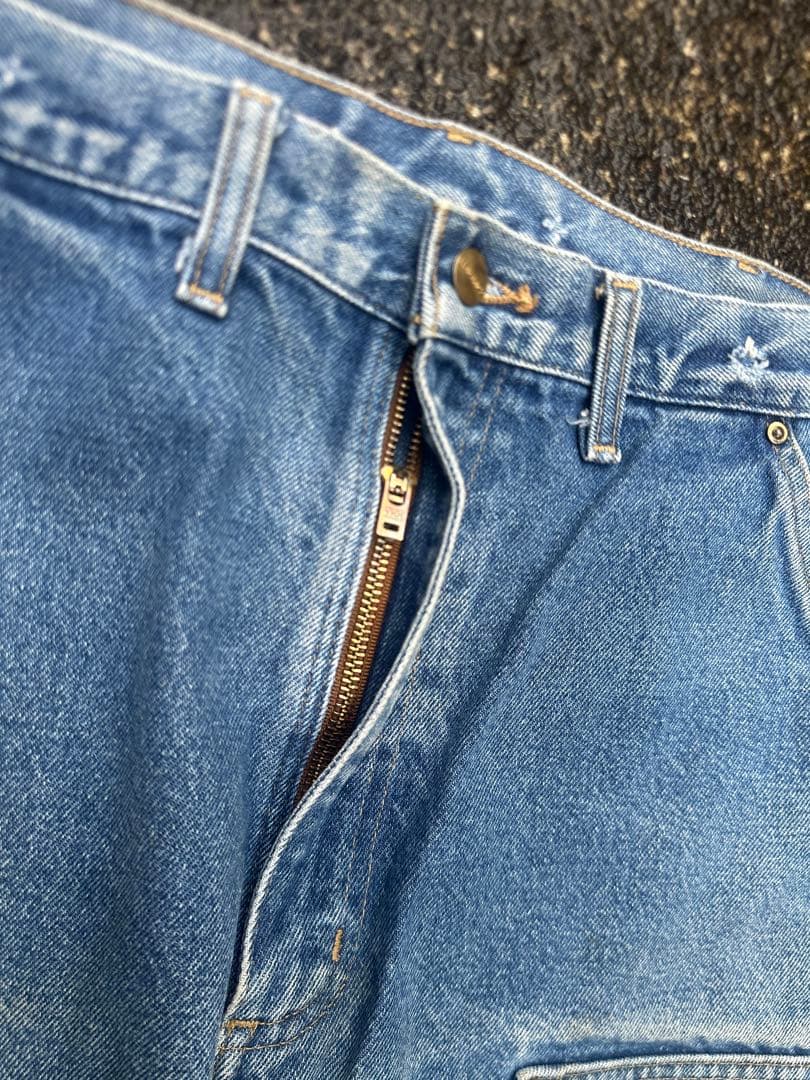 か*じ様 Carhartt B07 DNMカーゴパンツ ダメージ加工 ブルー 3