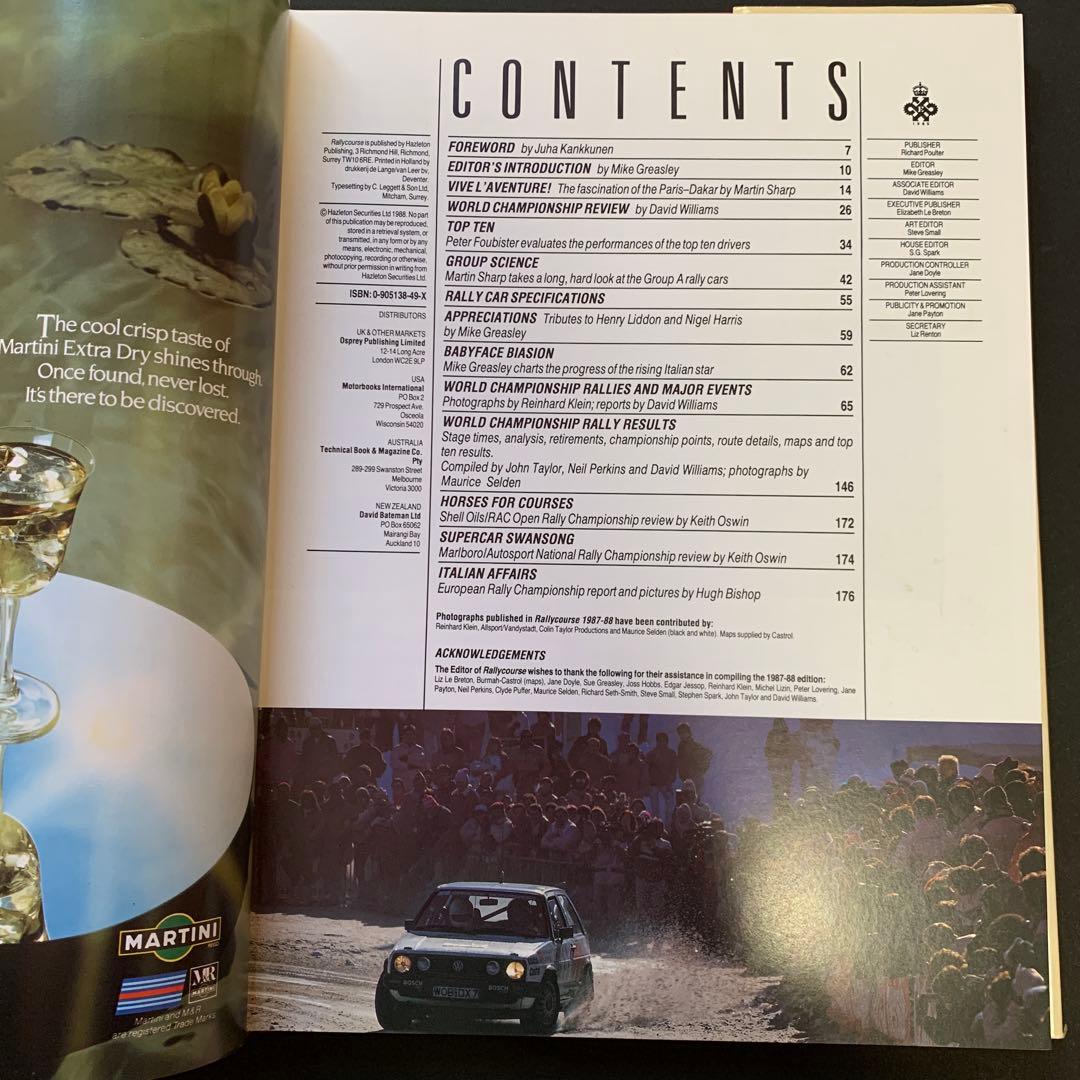 RALLYCOURSE 1987/88 洋書