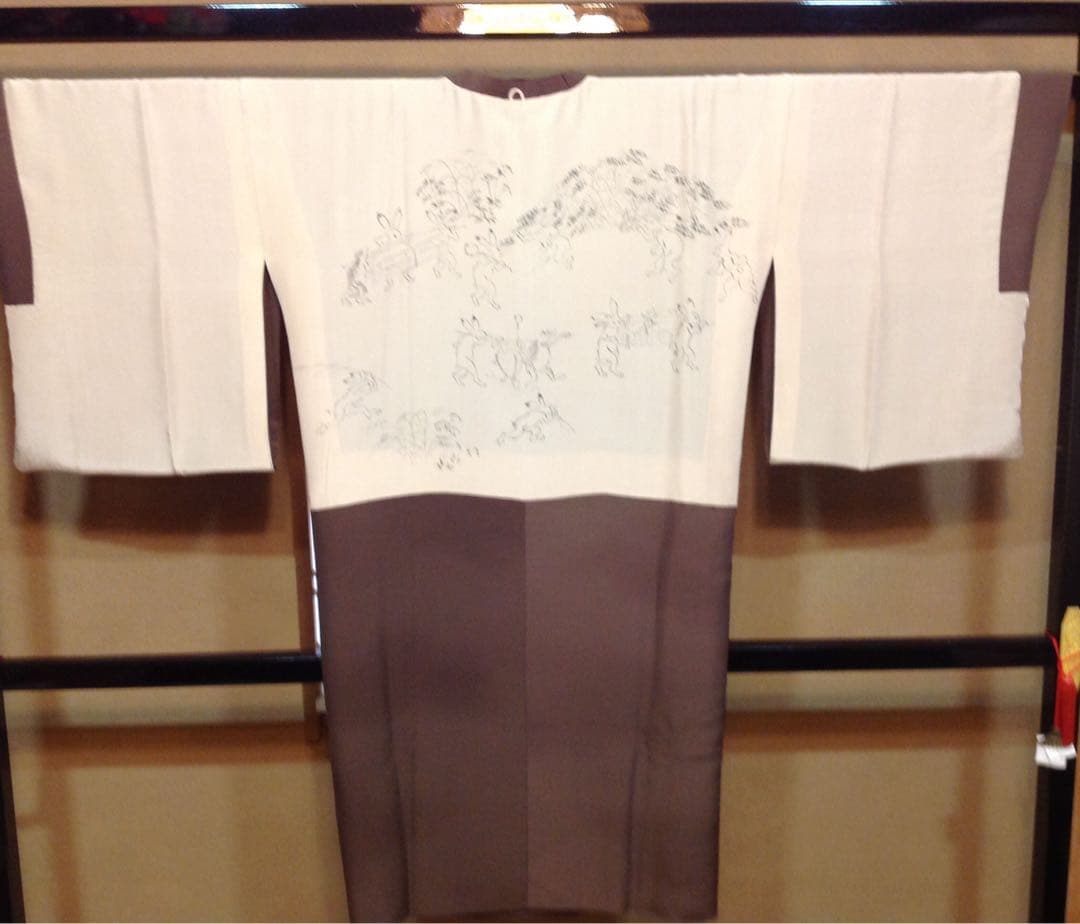 お値下げ致しました。道行コート　横段霞取 りボカシ 新古品　（お仕立上り・税込）