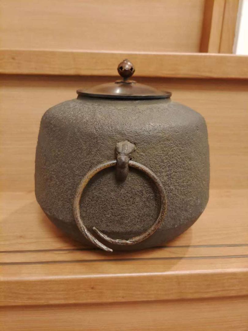 大徳寺常住釜 阿弥陀堂釜　茶釜　釜環付　炉釜　風炉釜　茶器　茶道具　茶事