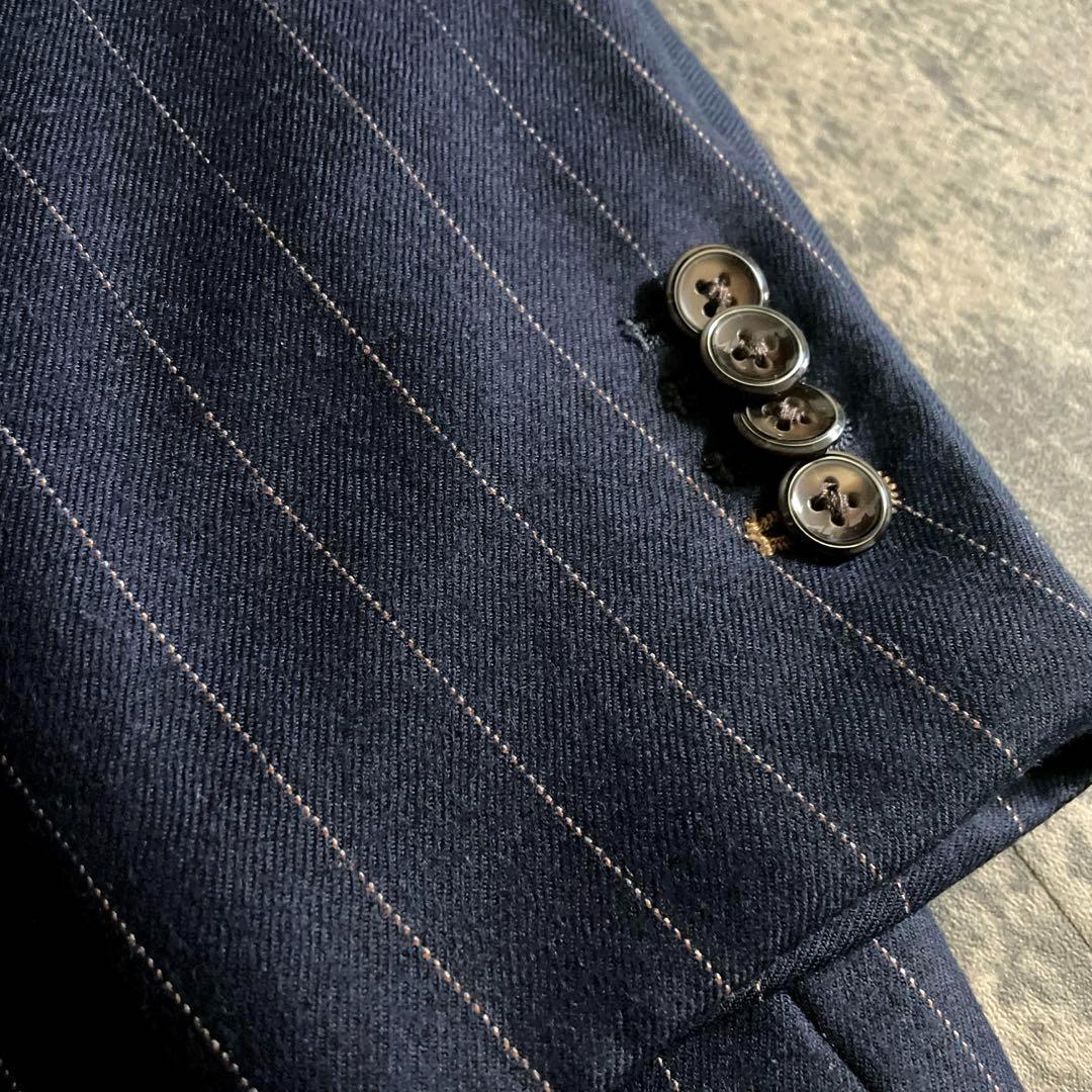 英国製 極上ウール ダブルブレストスーツ × LOUIS VUITTONネクタイ