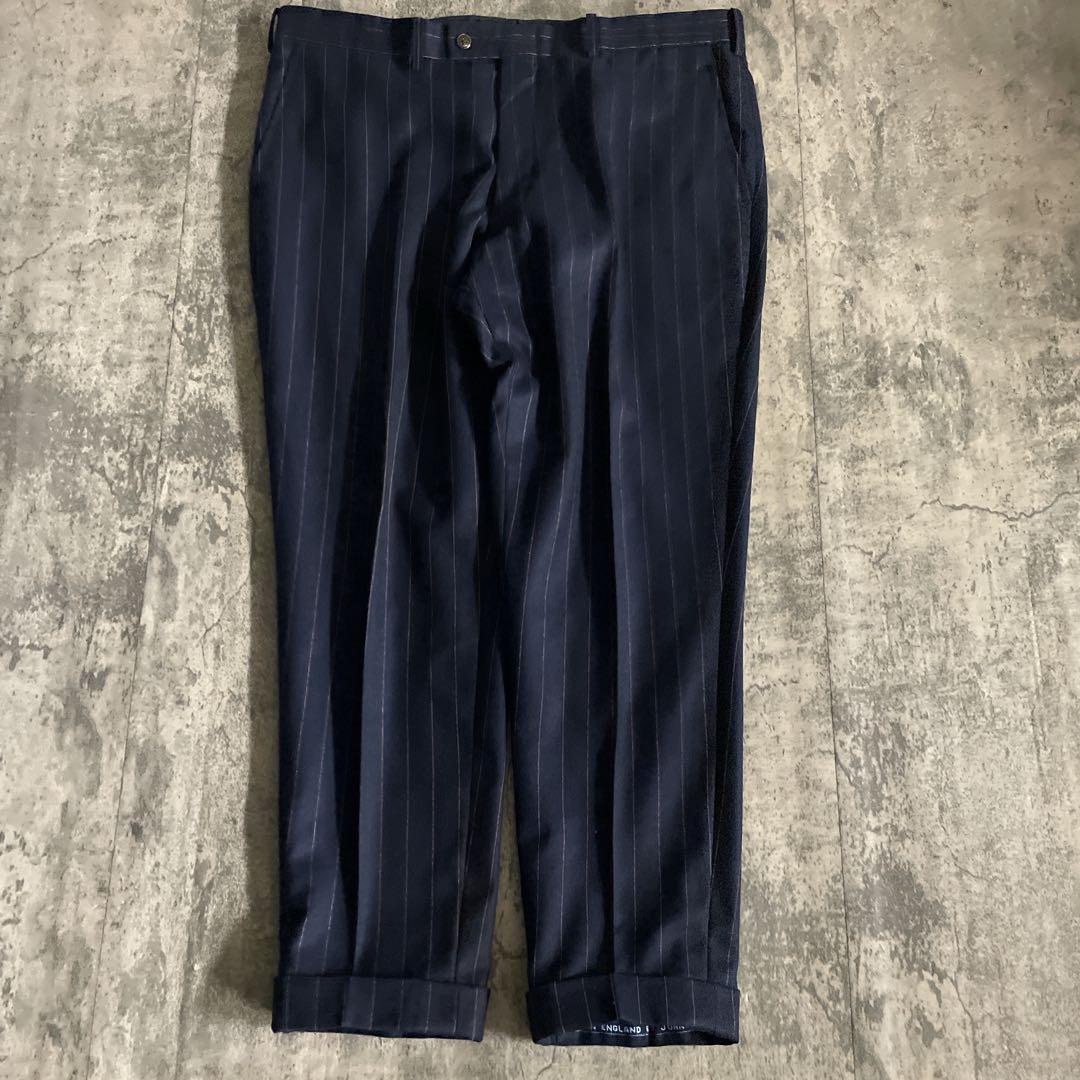 英国製 極上ウール ダブルブレストスーツ × LOUIS VUITTONネクタイ