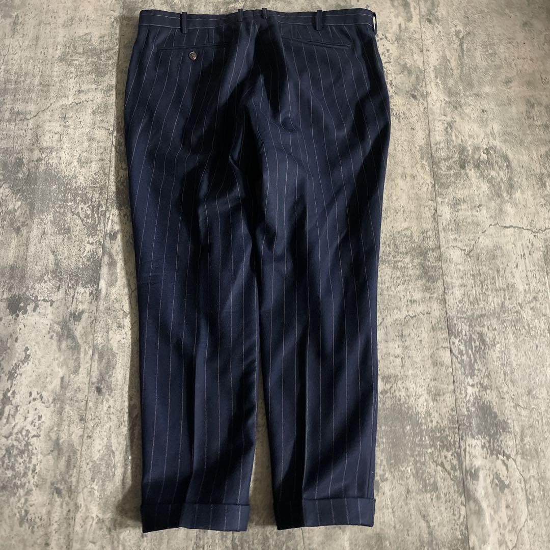 英国製 極上ウール ダブルブレストスーツ × LOUIS VUITTONネクタイ