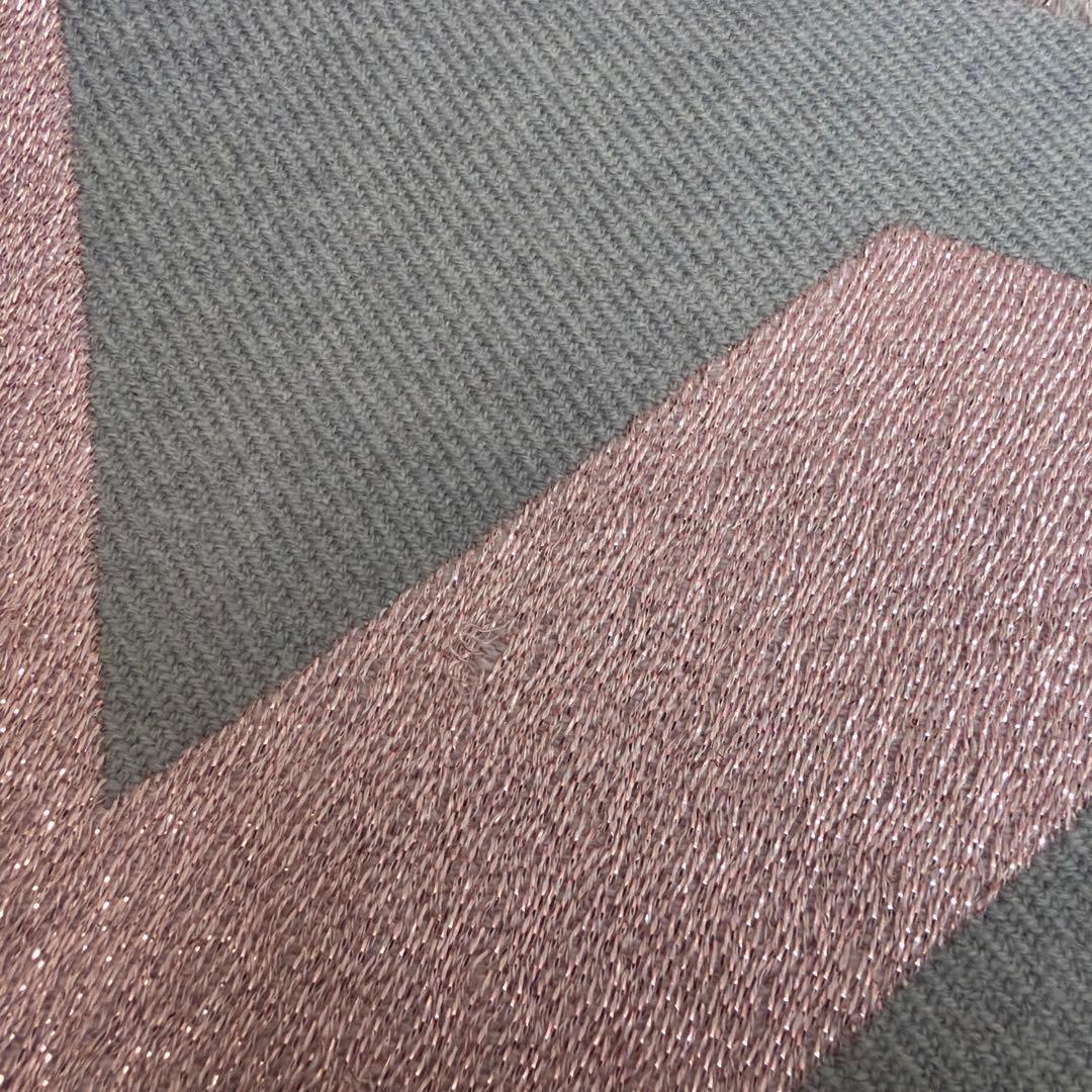 BURBERRY ロゴ入りマフラー グレー/ピンク