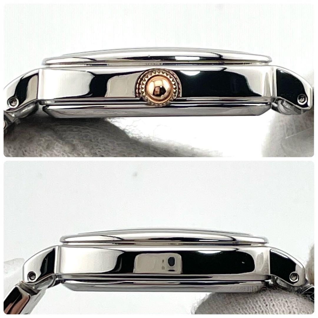 【稼働/未使用級】セイコー　ソーラー　スクエア　腕時計　レディース　ピンク文字盤