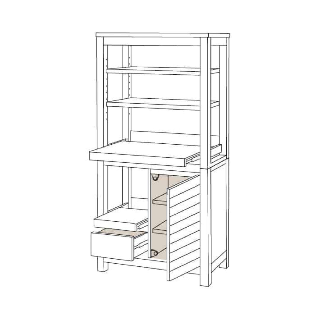 【期間限定】unico(ウニコ) MANOA(マノア)　キッチンボード W900