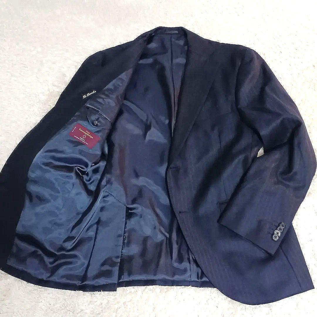 ​【極上生地】ゼニアセットアップスーツ XL ELECTA ウール100% 美品