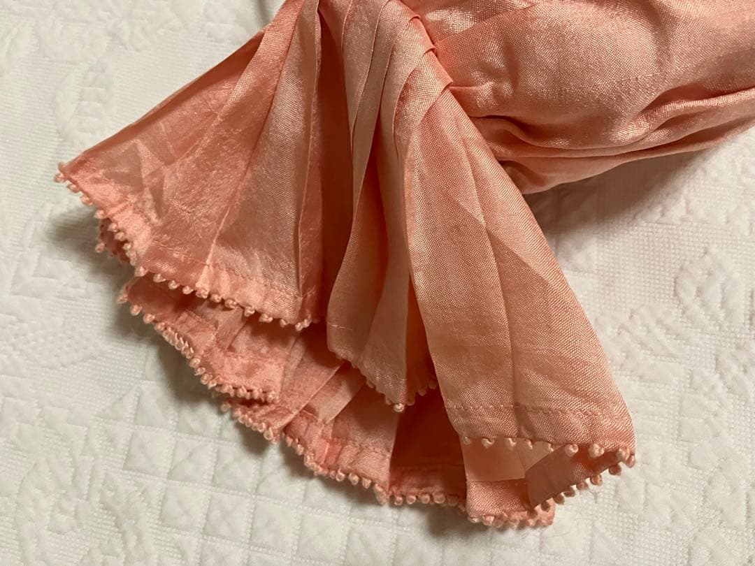 コケ⭐︎ BUNON キャンディ　サーモンピンク　シルクポシェット